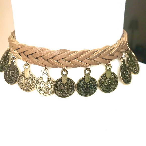 Unknown Jewelry - 🍍Braided chocker type coin necklace